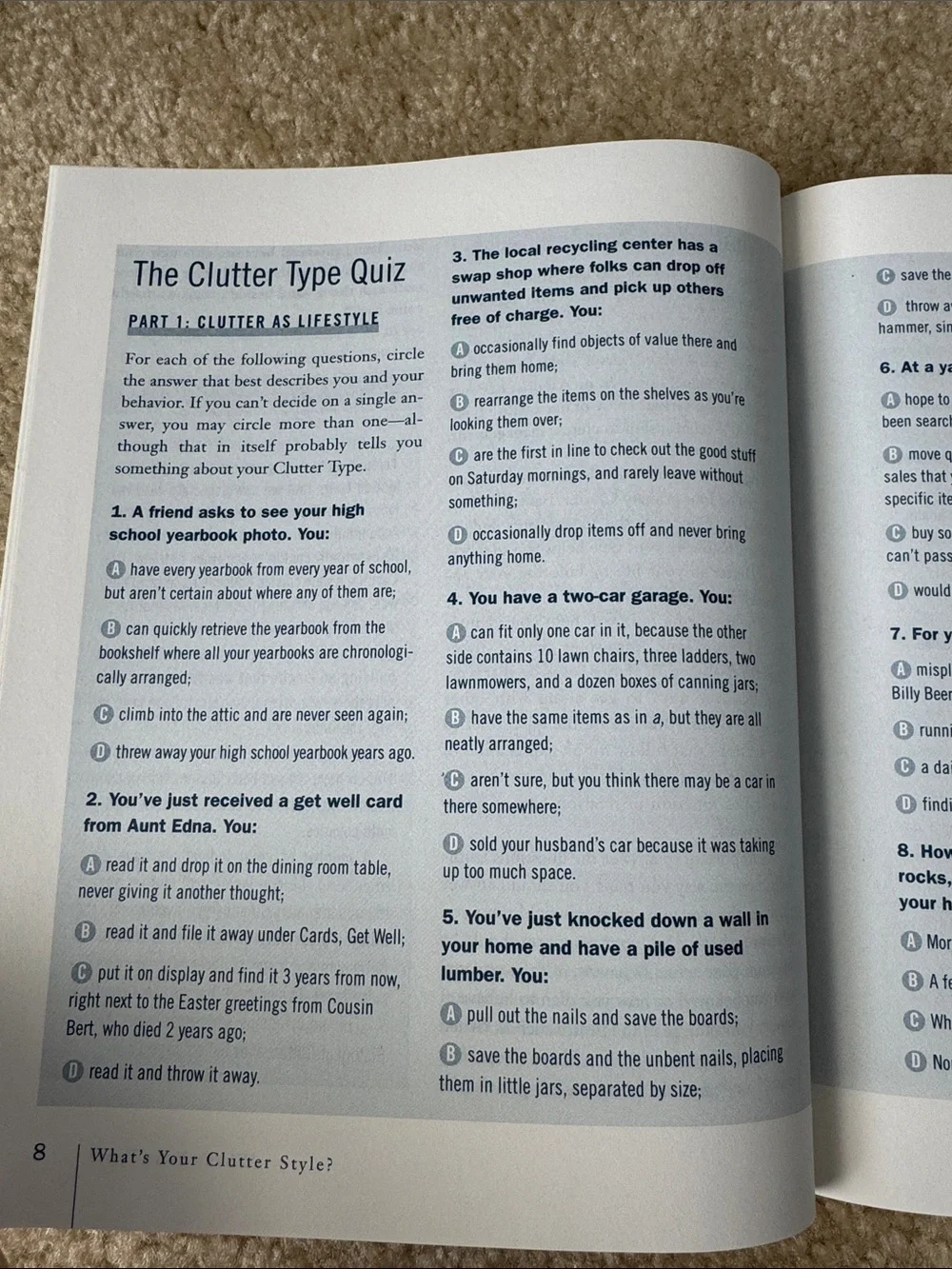Cut the Clutter - Orange & Beige Hardcover Book